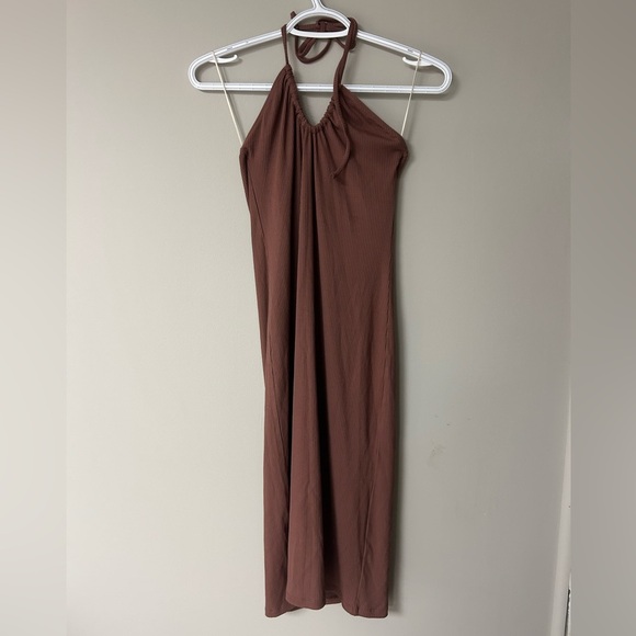 Wilfred Lanai Midi Bodycon Mocha Sorbet Dress - Picture 2 of 7